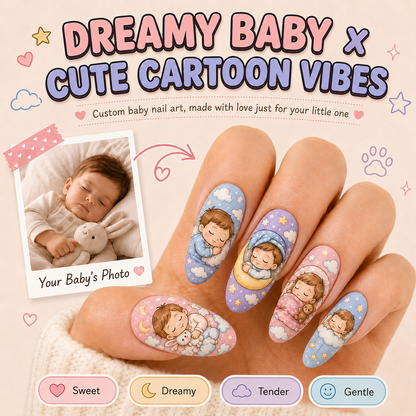 CUSTOMIZE YOUR BABY PRINTED ON NAILS