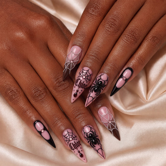 Gothic Love Web — Custom Press-On Nails