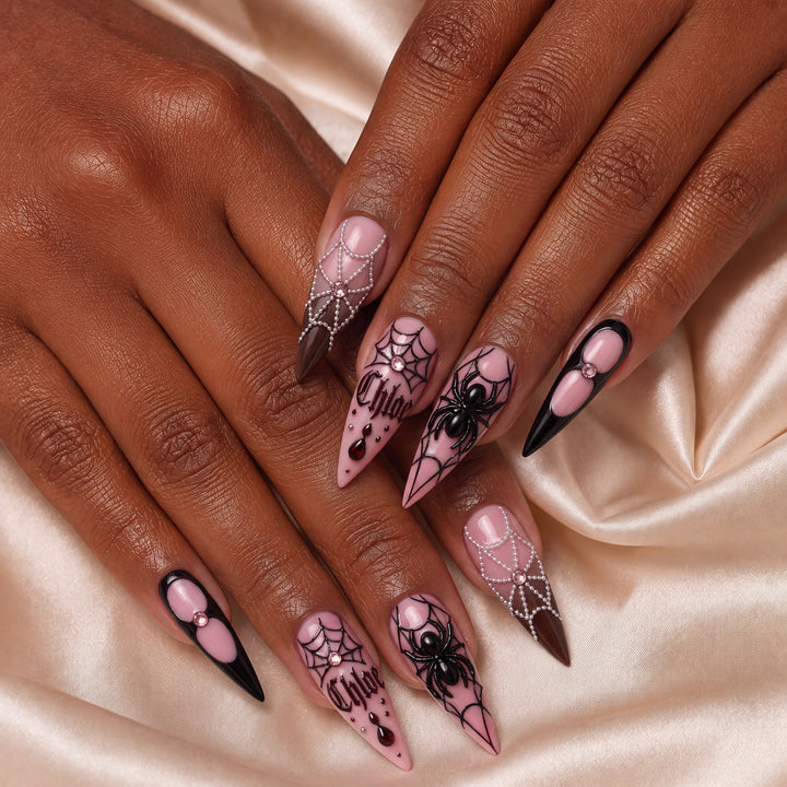 Gothic Love Web — Custom Press-On Nails