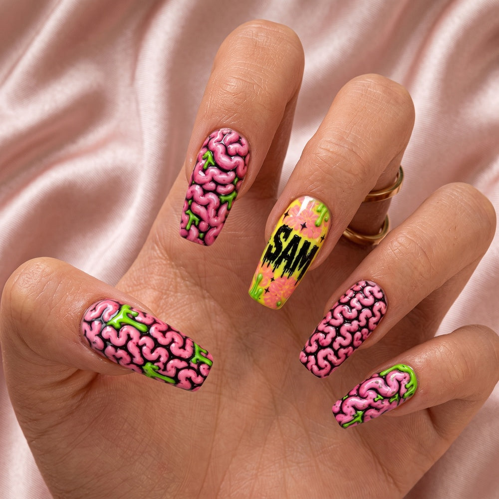 Zombie Brain - Personalized Press-On Nails