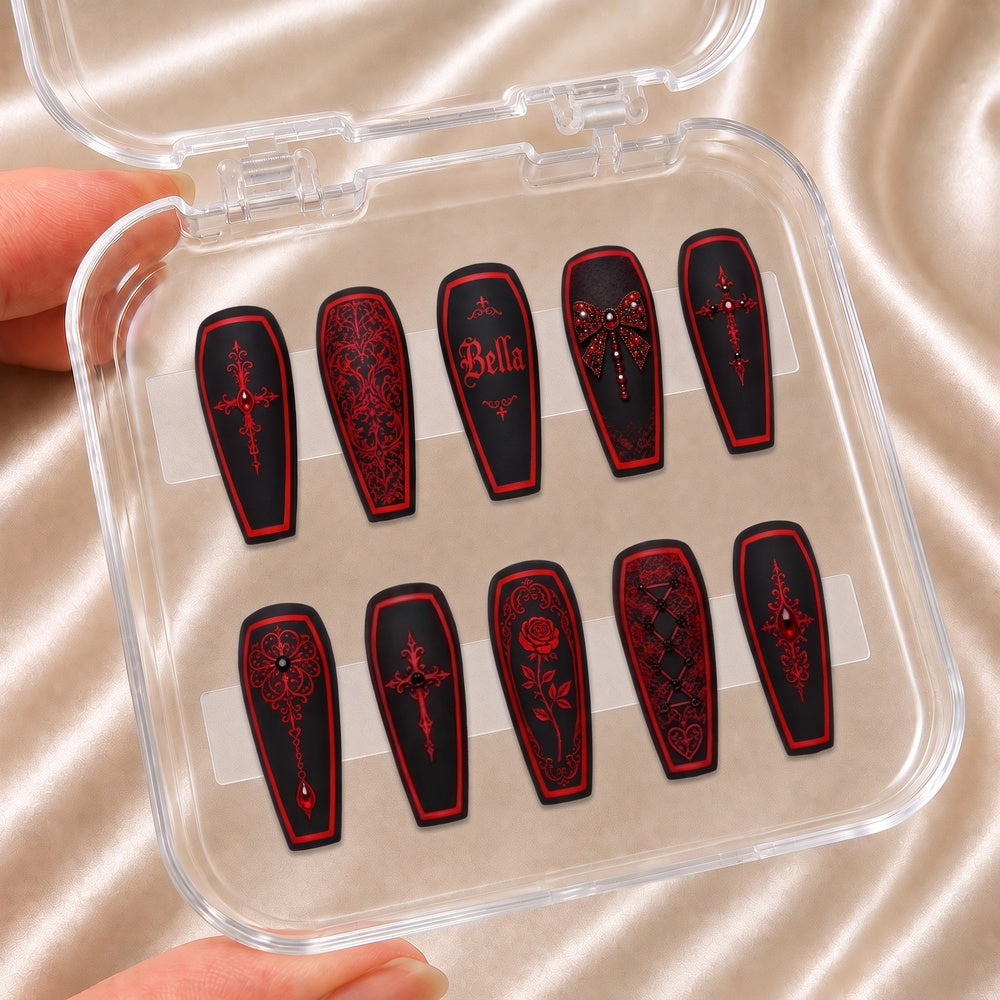 Halloween Coffins - Personalized Press-On Nails