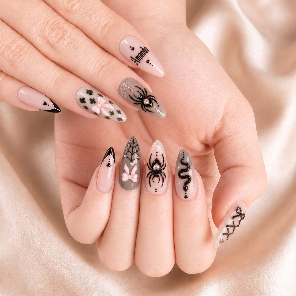 Goth Coquette - Personalized Press-On Nails