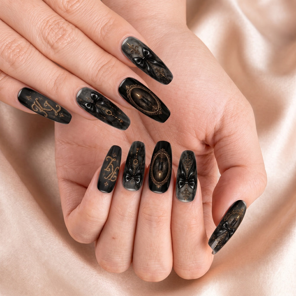 Goth Candle - Personalized Press-On Nails