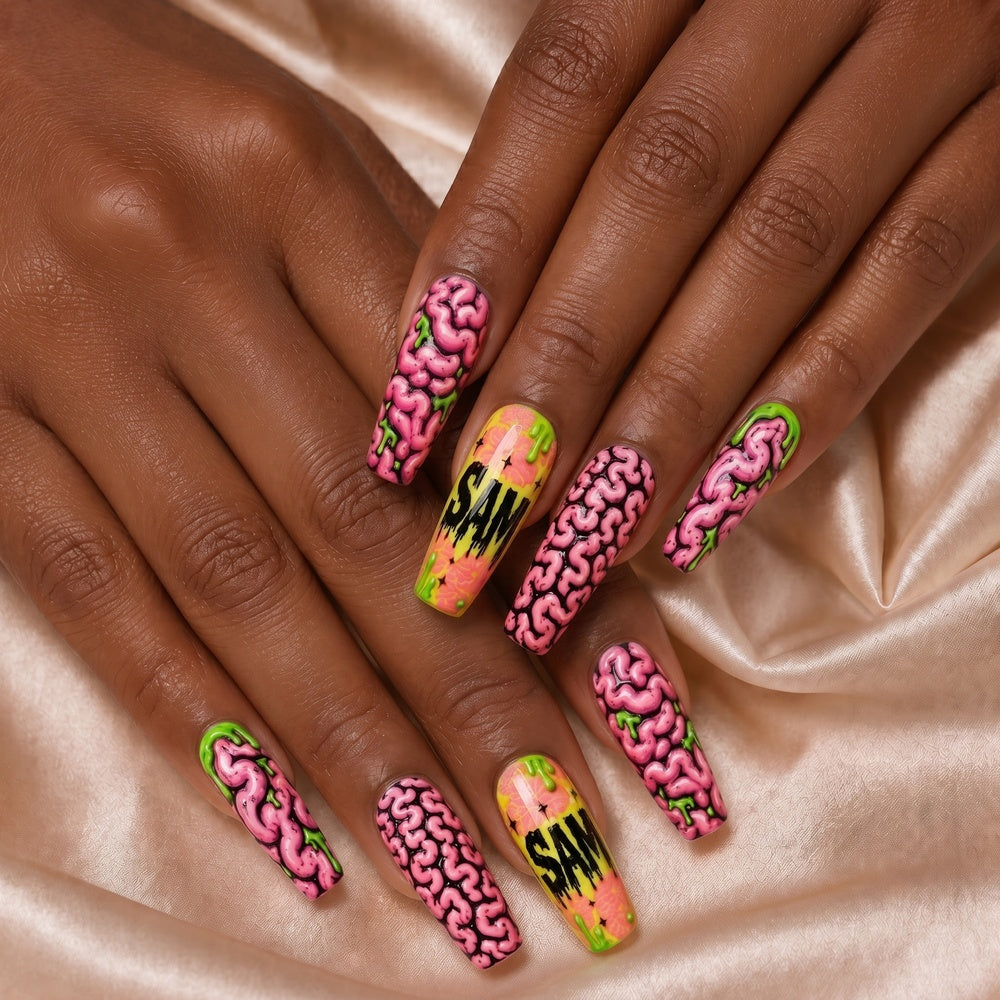 Zombie Brain - Personalized Press-On Nails