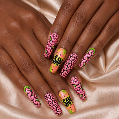 Zombie Brain - Personalized Press-On Nails