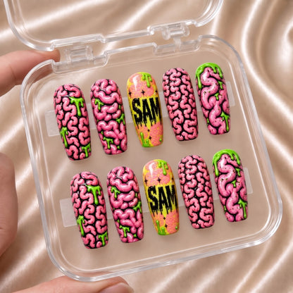 Zombie Brain - Personalized Press-On Nails