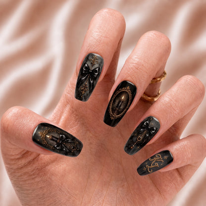 Goth Candle - Personalized Press-On Nails