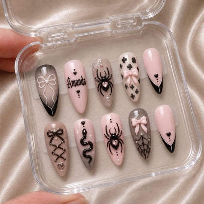 Goth Coquette - Personalized Press-On Nails