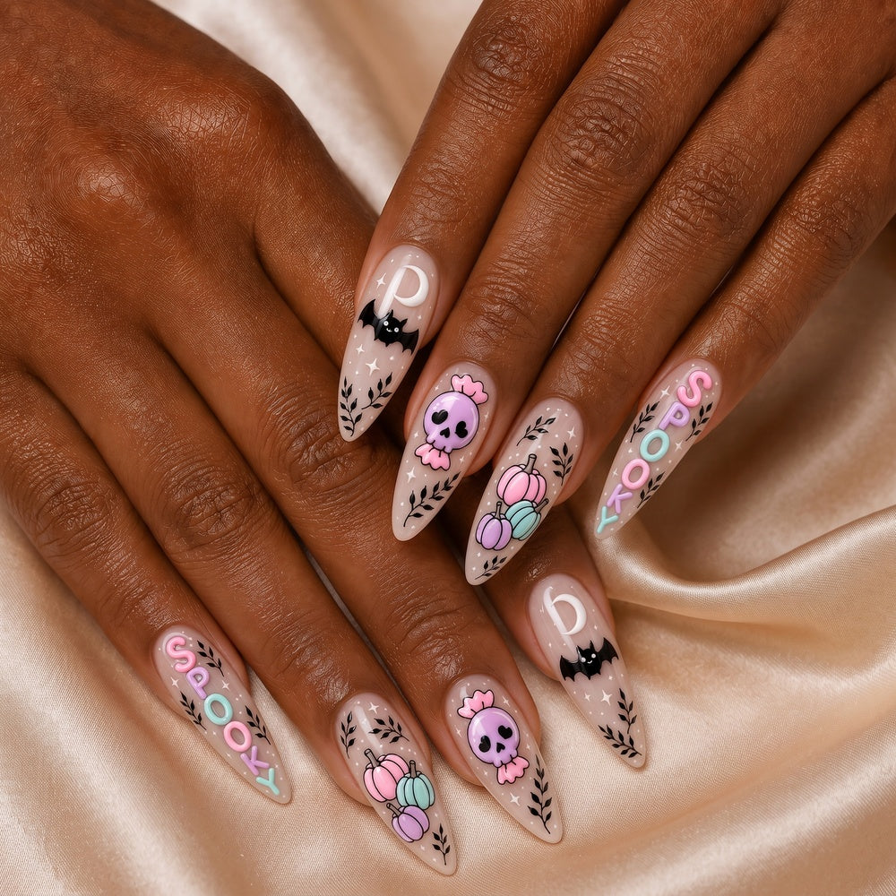 Cute Ghost - Personalized Press-On Nails