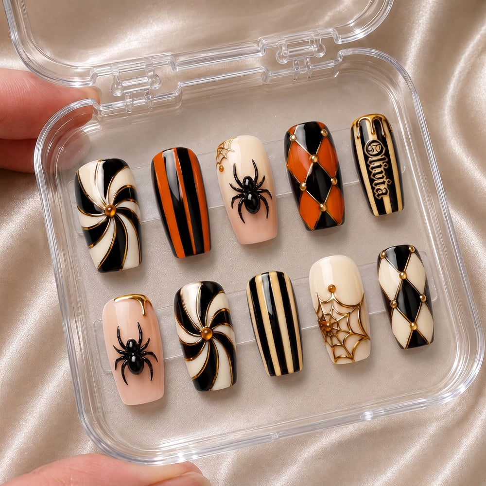 Goth Halloween - Personalized Press-On Nails