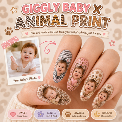 CUSTOMIZE YOUR BABY PRINTED ON NAILS