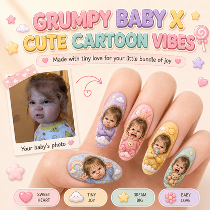 CUSTOMIZE YOUR BABY PRINTED ON NAILS