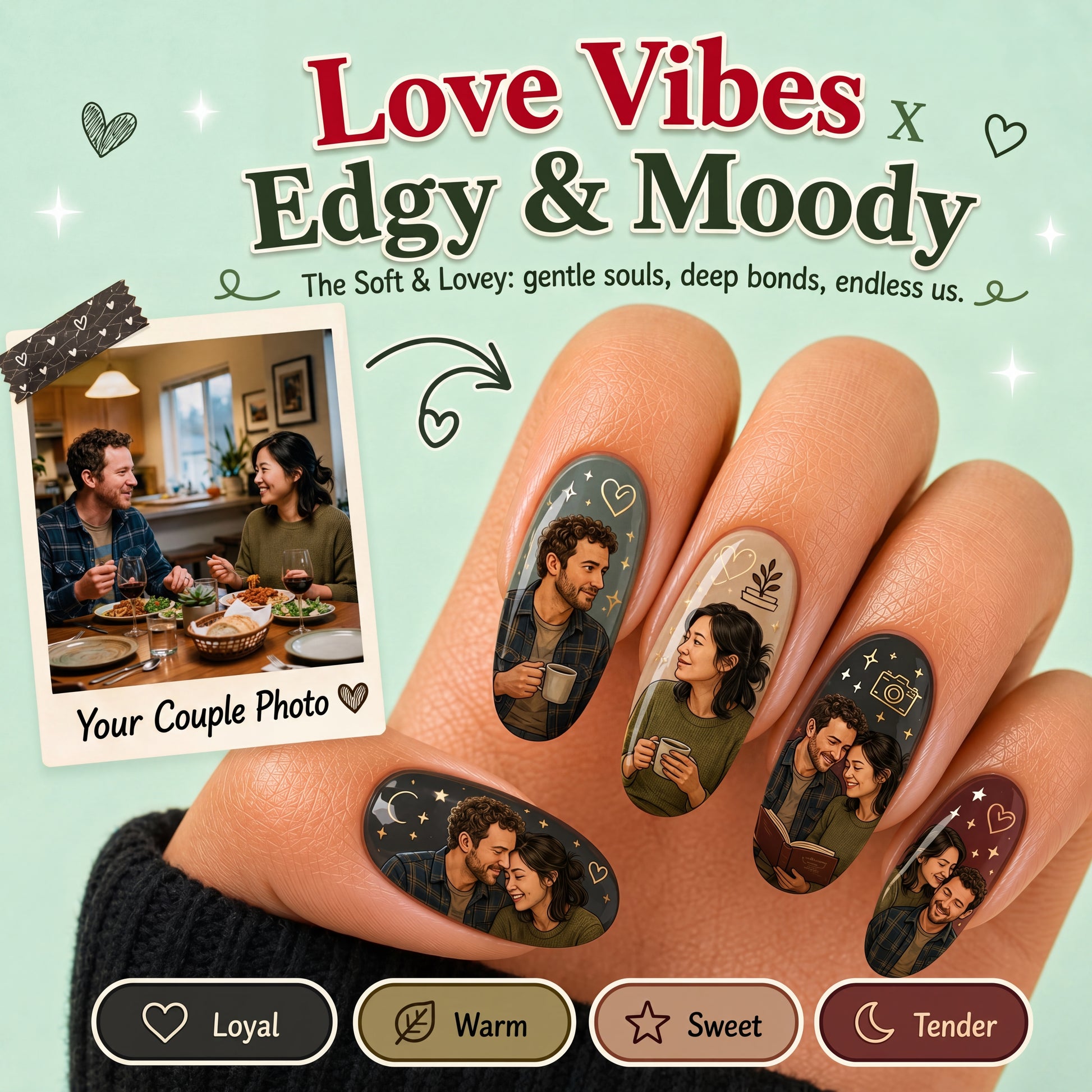 CUSTOMIZE COUPLE NAIL