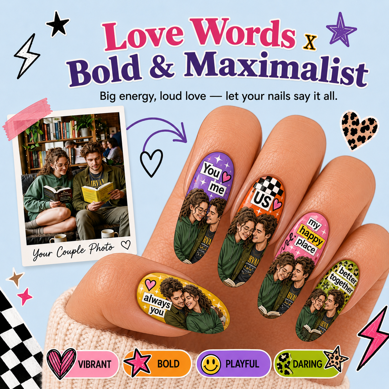 CUSTOMIZE COUPLE NAIL