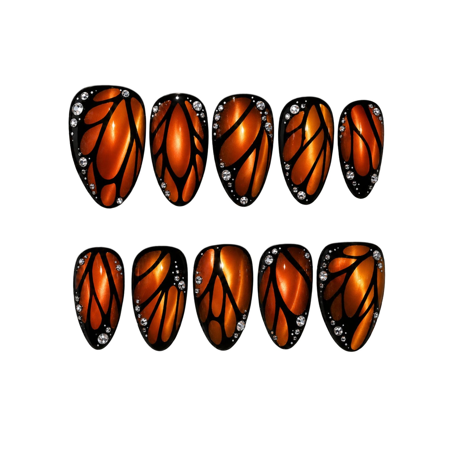 Monarch Butterfly - Press-On Nails