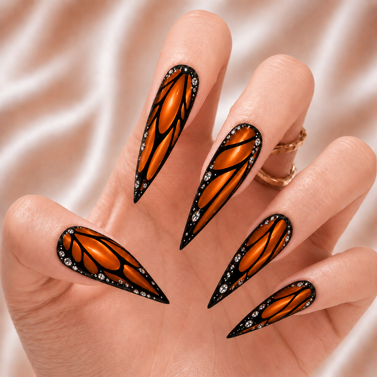 Monarch Butterfly - Press-On Nails