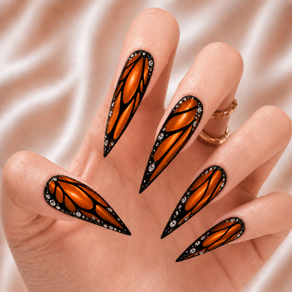 Monarch Butterfly - Press-On Nails