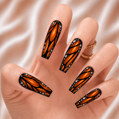 Monarch Butterfly - Press-On Nails