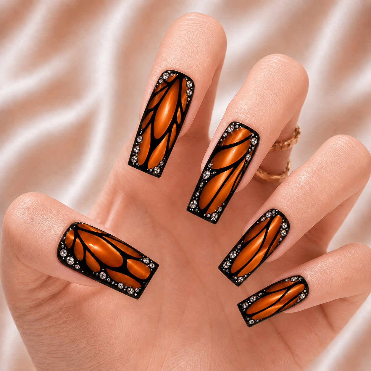 Monarch Butterfly - Press-On Nails