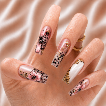 Floral Leopard - Press-On Nails