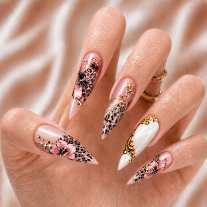 Floral Leopard - Press-On Nails