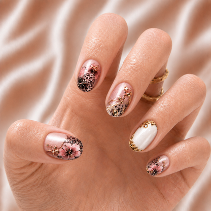 Floral Leopard - Press-On Nails