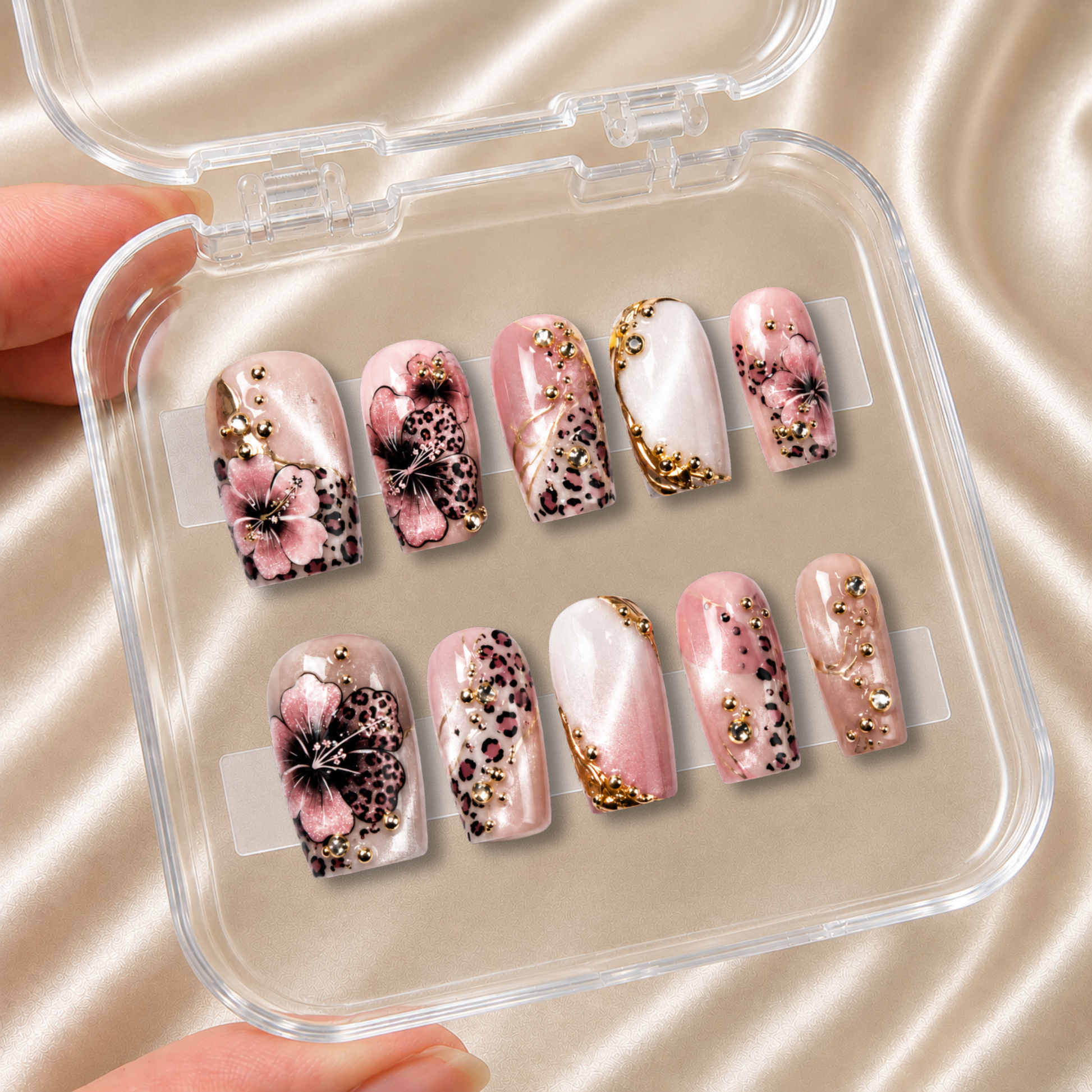 Floral Leopard - Press-On Nails