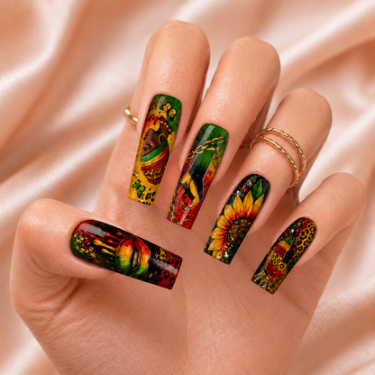 Black Queen Leopard - Press-On Nails