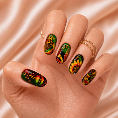 Black Queen Leopard - Press-On Nails