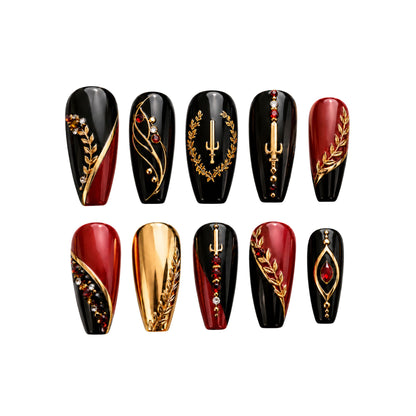 Black American Heritage Flag - Press-On Nails