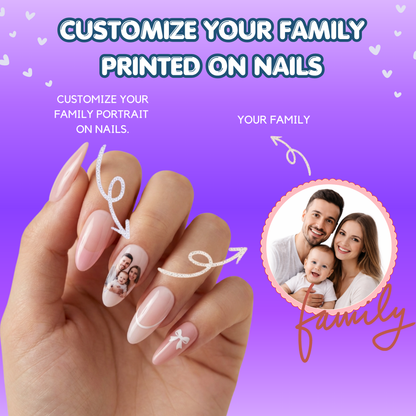 CUSTOMIZE YOUR FAMILY PRINTED ON NAILS