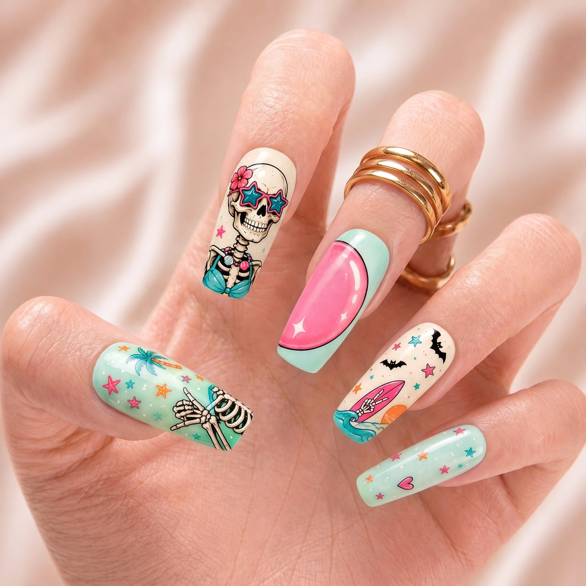 Spooky Cute Summer - Personalized Press-On Nails