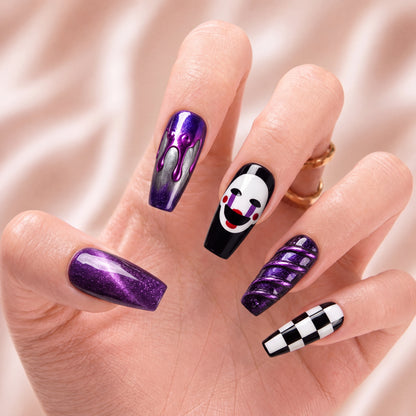 Custom Purple Puppet – Personalized Press-On Nails