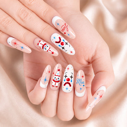 Sad Clown Sparkle – Personalized Press-On Nails