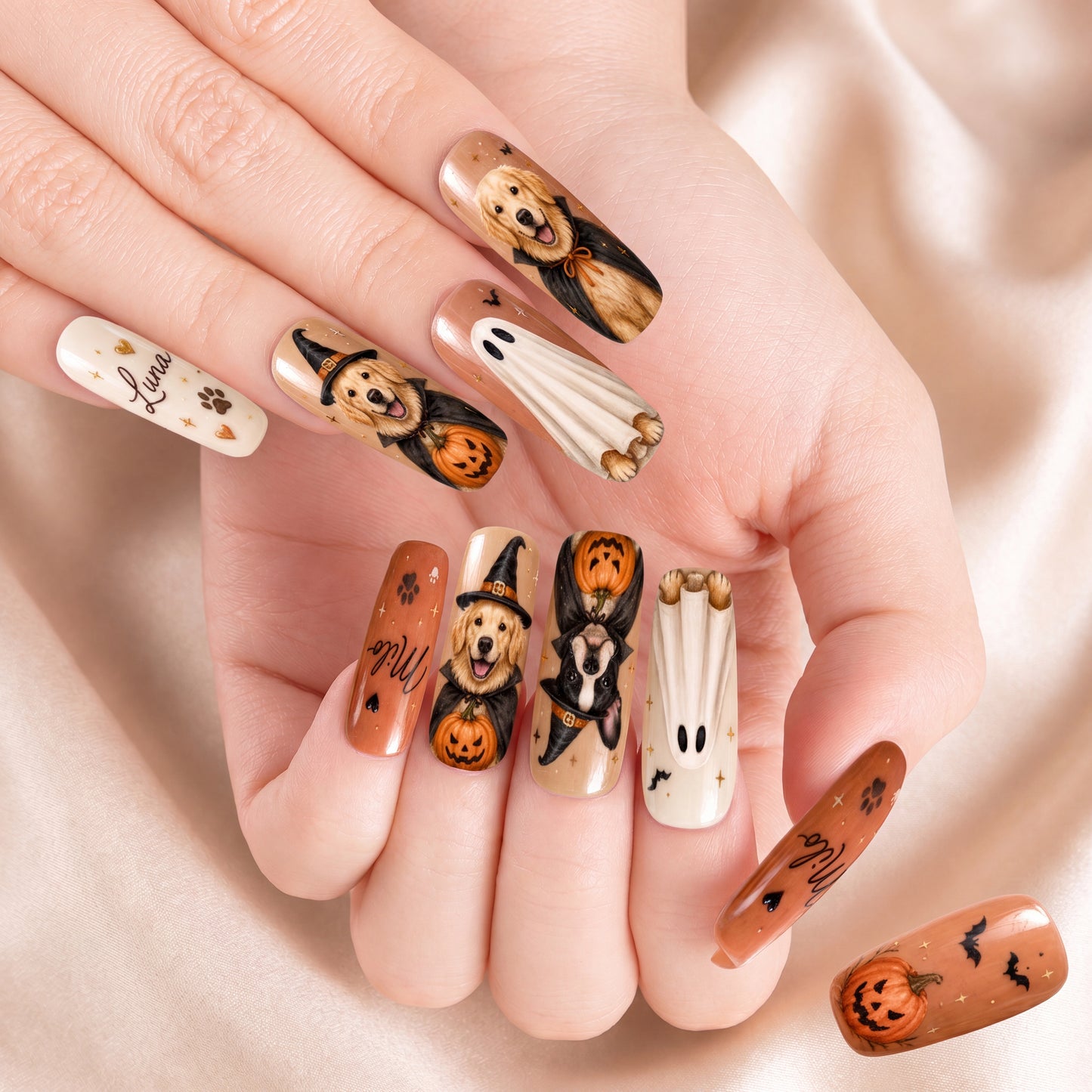 Customizes Dog Halloween – Personalized Press-On Nails