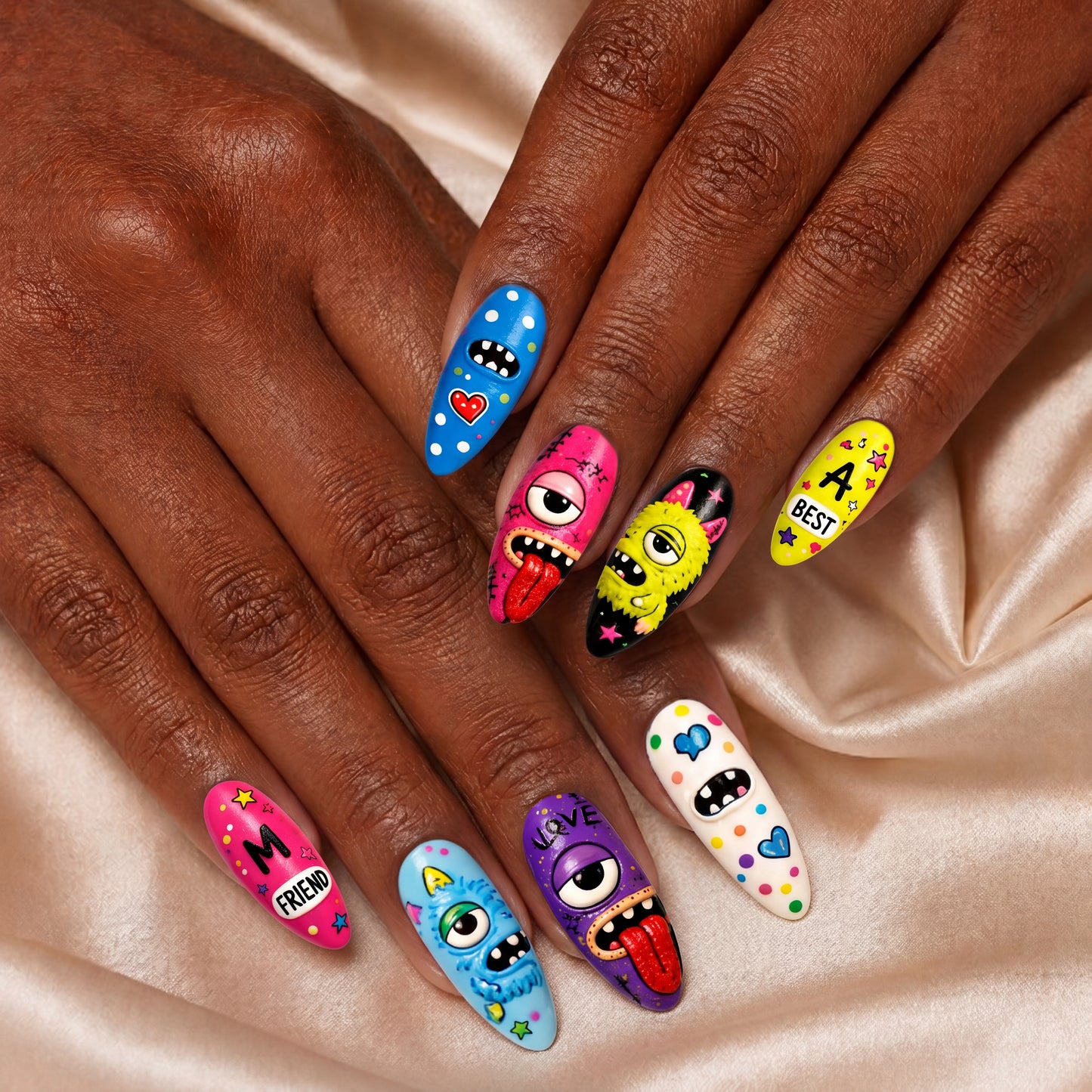 Fuggler Monster Bestie - Personalized Press-On Nails