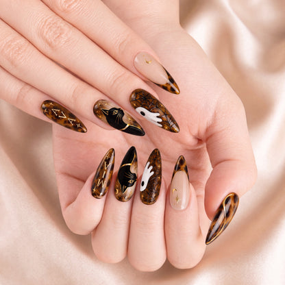 Tortoise Ghost Bestie  – Personalized Press-On Nails