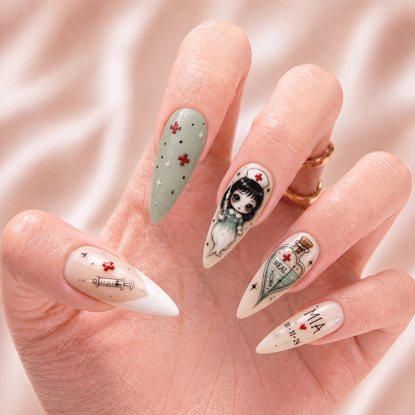 Heal & Hex Besties  – Personalized Press-On Nails
