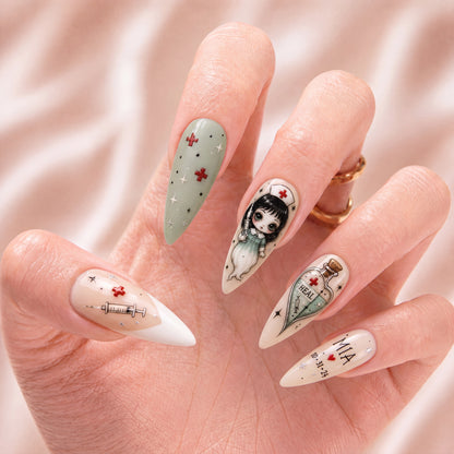 Heal & Hex Besties  – Personalized Press-On Nails