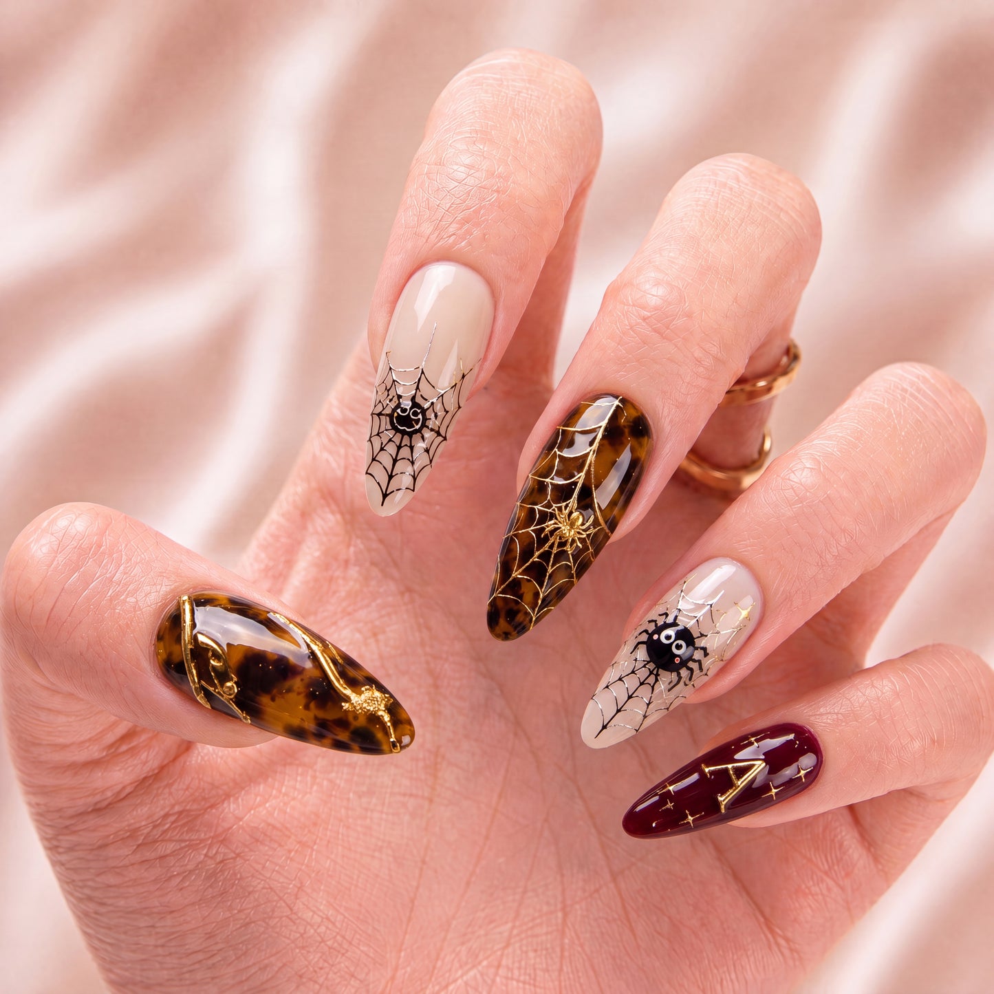 Tortoise Spider Bestie – Personalized Press-On Nails