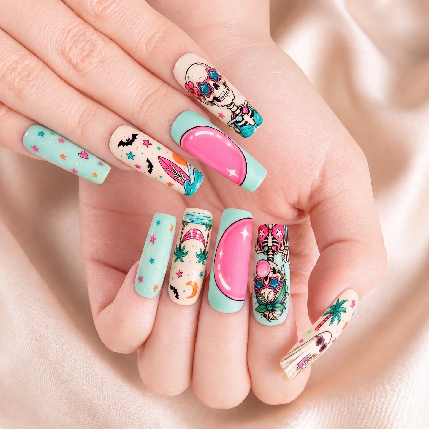 Spooky Cute Summer - Personalized Press-On Nails