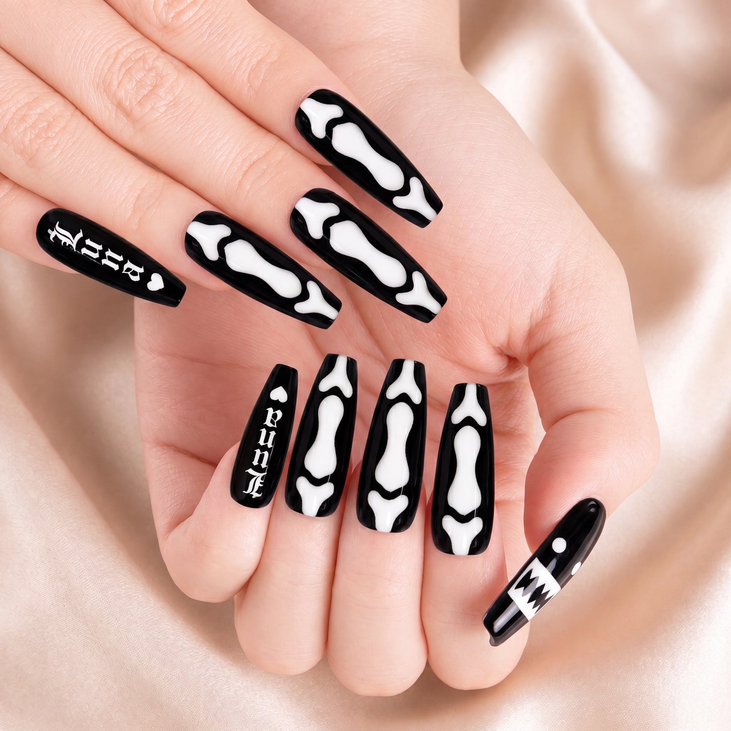 Domo Skeleton Nails - Personalized Press-On Nails
