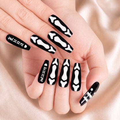 Domo Skeleton Nails - Personalized Press-On Nails