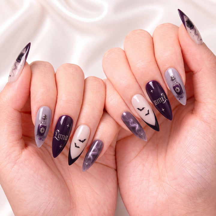 Violet Potion Ritual - Personalized Press-On Nails
