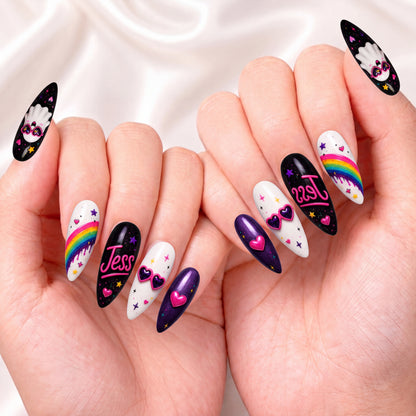 Neon Ghost Fantasy - Personalized Press-On Nails
