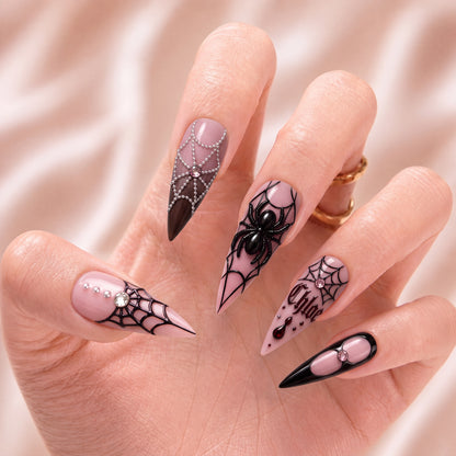 Gothic Love Web — Custom Press-On Nails