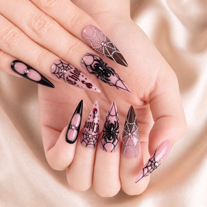 Gothic Love Web — Custom Press-On Nails