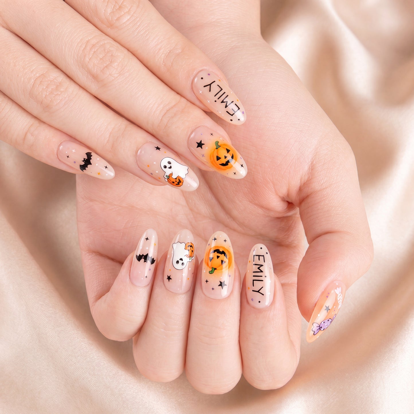 Sweet Boo Pumpkin - Personalized Press-On Nails