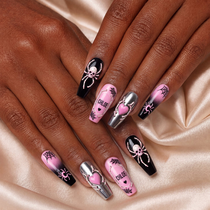 Pink Requiem – Personalized Press-On Nails