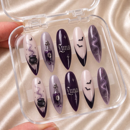 Violet Potion Ritual - Personalized Press-On Nails